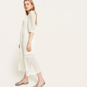 Lace Babydoll Midi Dress